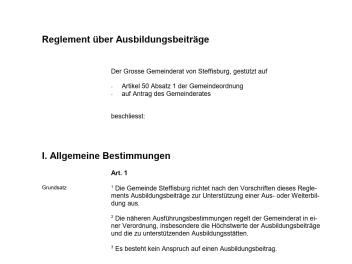 Aufhebung Reglement über Ausbildungsbeiträge per 31. Juli 2024